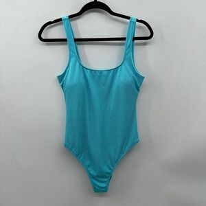 AERIE textured womans Resortwear beach one textured one piece swimsuit LARGE